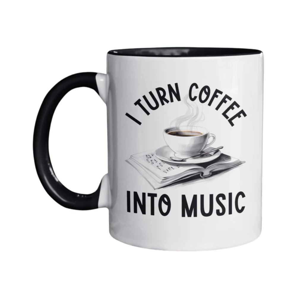I Turn Coffee Into Music, Funny Music Coffee Cup, Musical Recording Artist