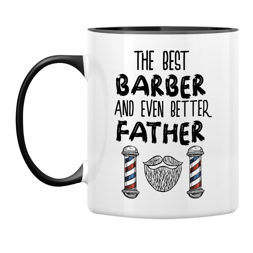 Best Barber Even Better Father Hairstylist Hairdresser 11 Oz Ceramic Coffee Mugs 