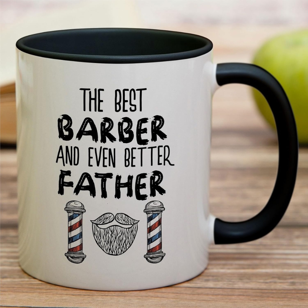 Best Barber Even Better Father Hairstylist Hairdresser 11 Oz Ceramic Coffee Mugs 