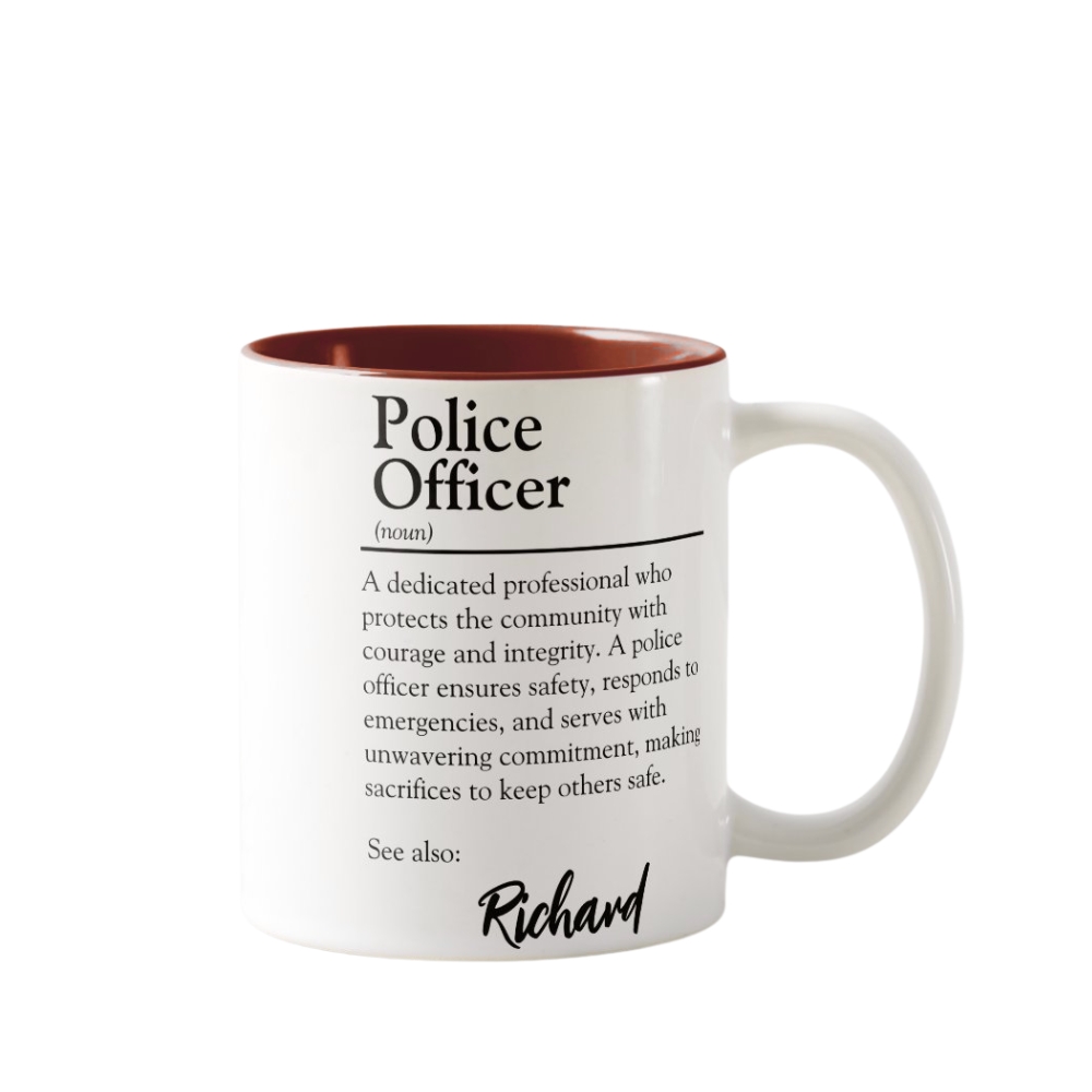 Personalized Police Officer Definition Mug