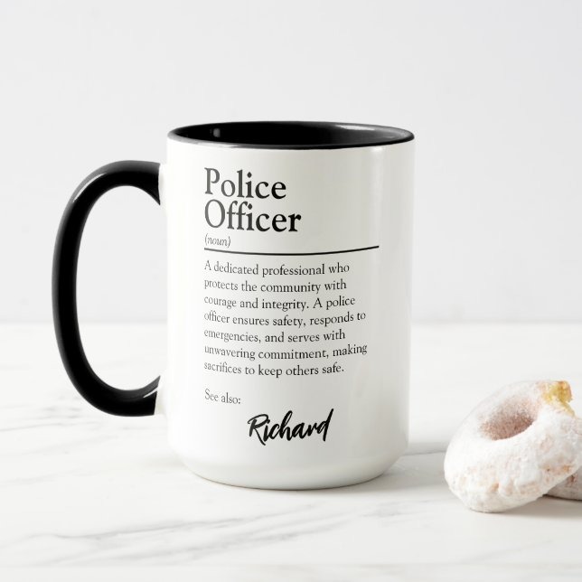 Personalized Police Officer Definition Mug