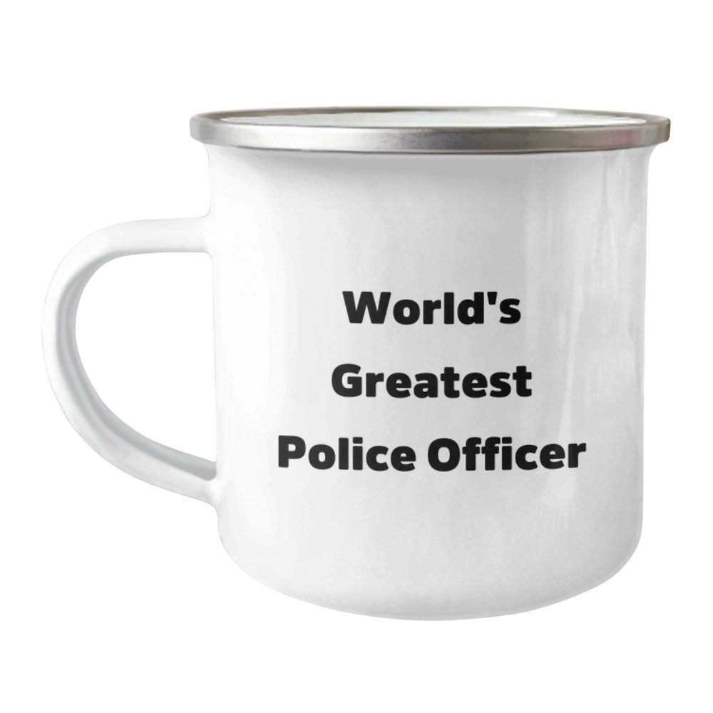 Police Officer Gifts from Men - World's Greatest Police Officer Funny Camping Mug