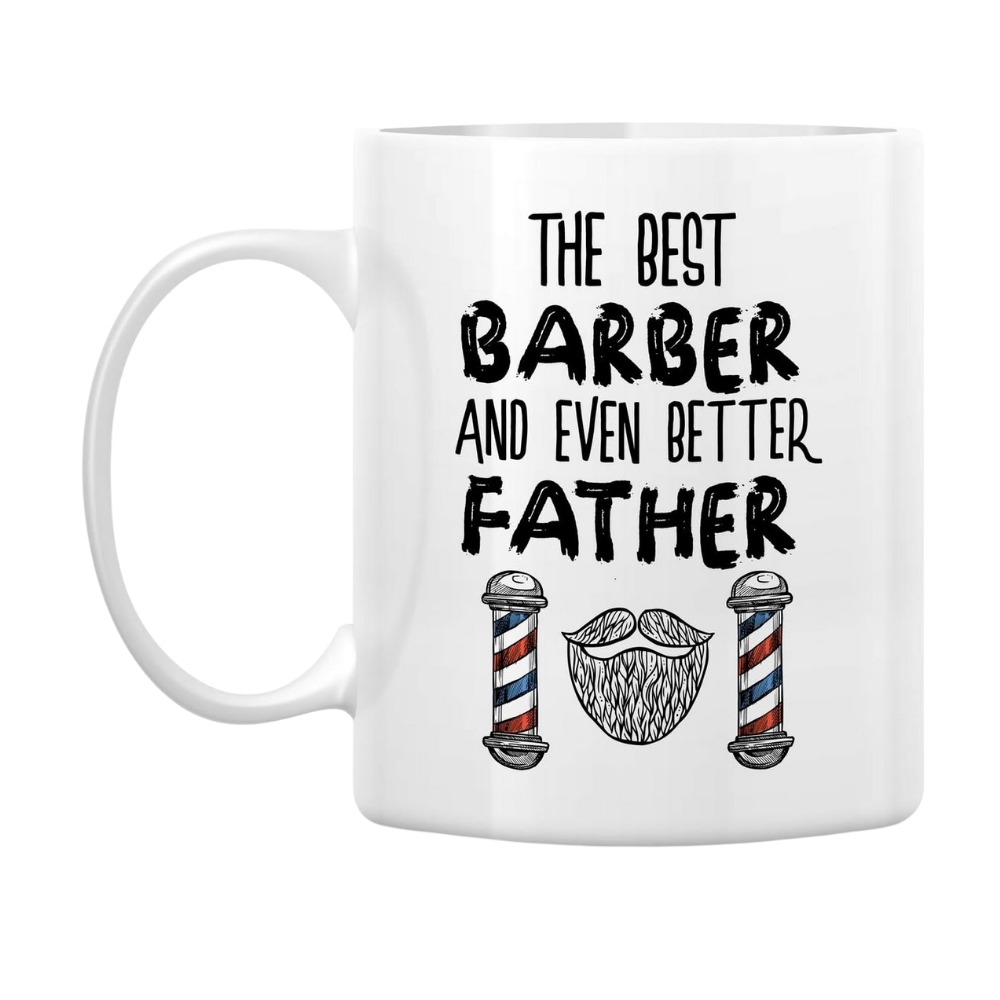 Best Barber Even Better Father Hairstylist Hairdresser 11 Oz Ceramic Coffee Mugs 