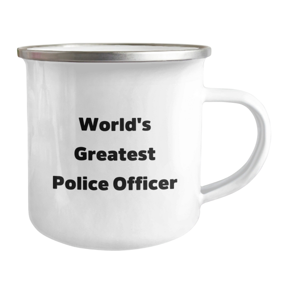 Police Officer Gifts from Men - World's Greatest Police Officer Funny Camping Mug