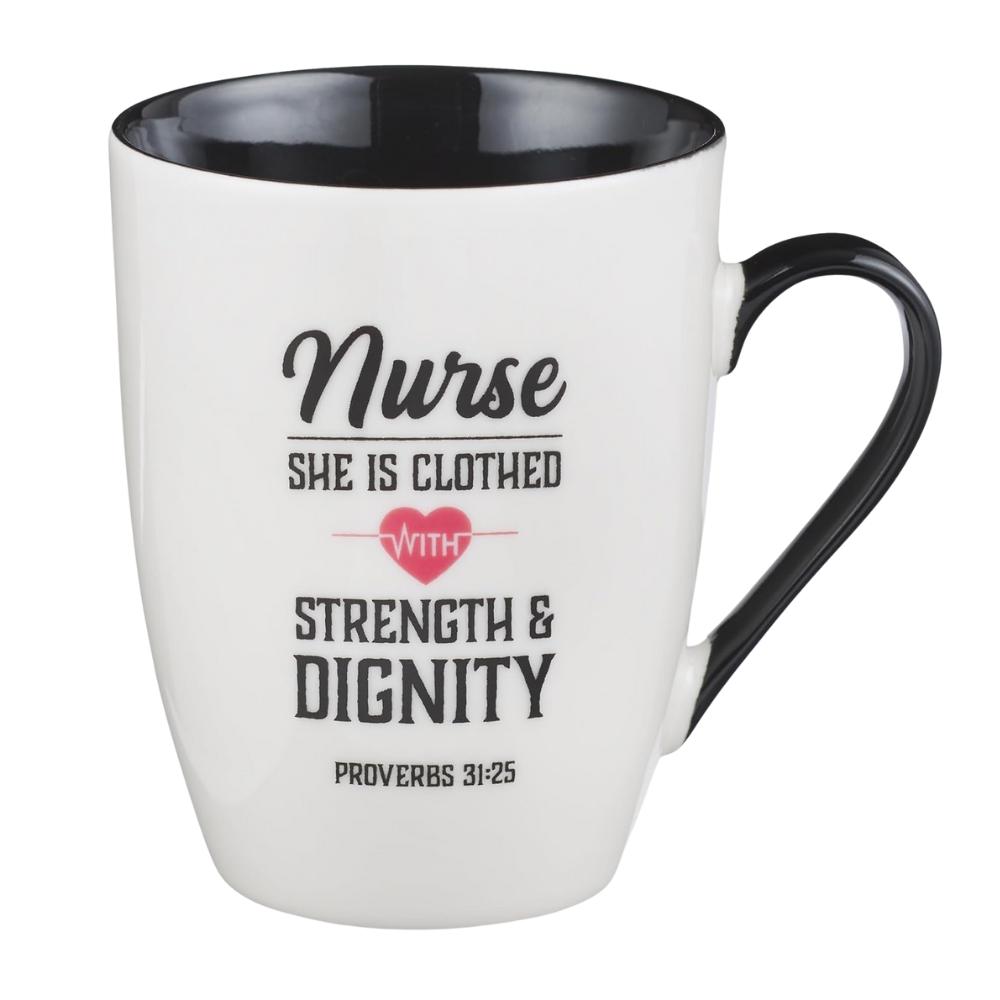 Christian Art Gifts Inspirational Ceramic Coffee & Tea Scripture Mug for Women Nurses