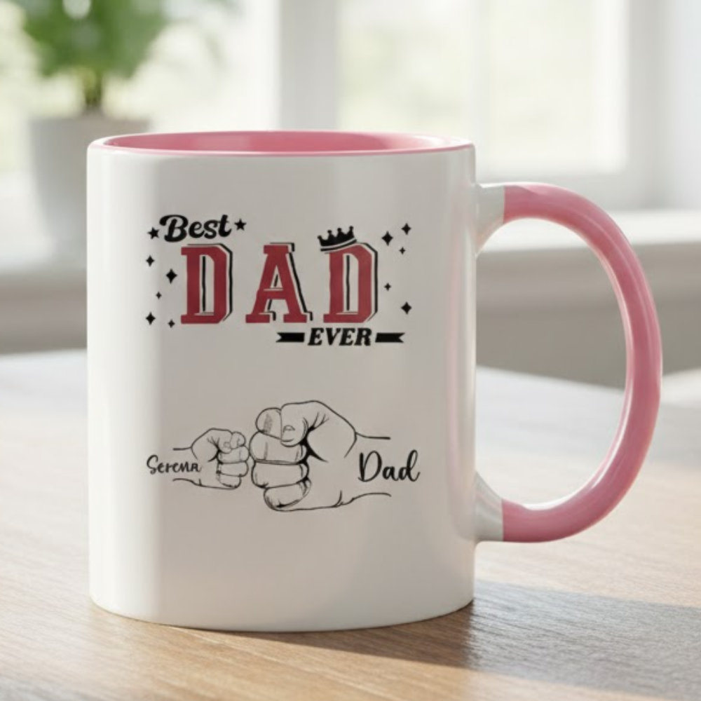 Personalized Photo Coffee Mug for Dad Custom Text Ceramic Drinkware