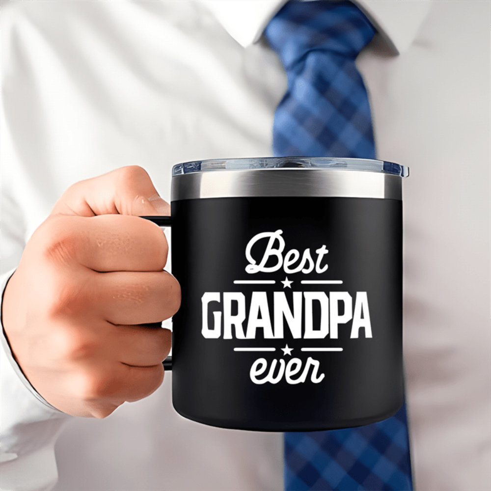 14oz Stainless Steel Insulated Travel Mug for Grandpa