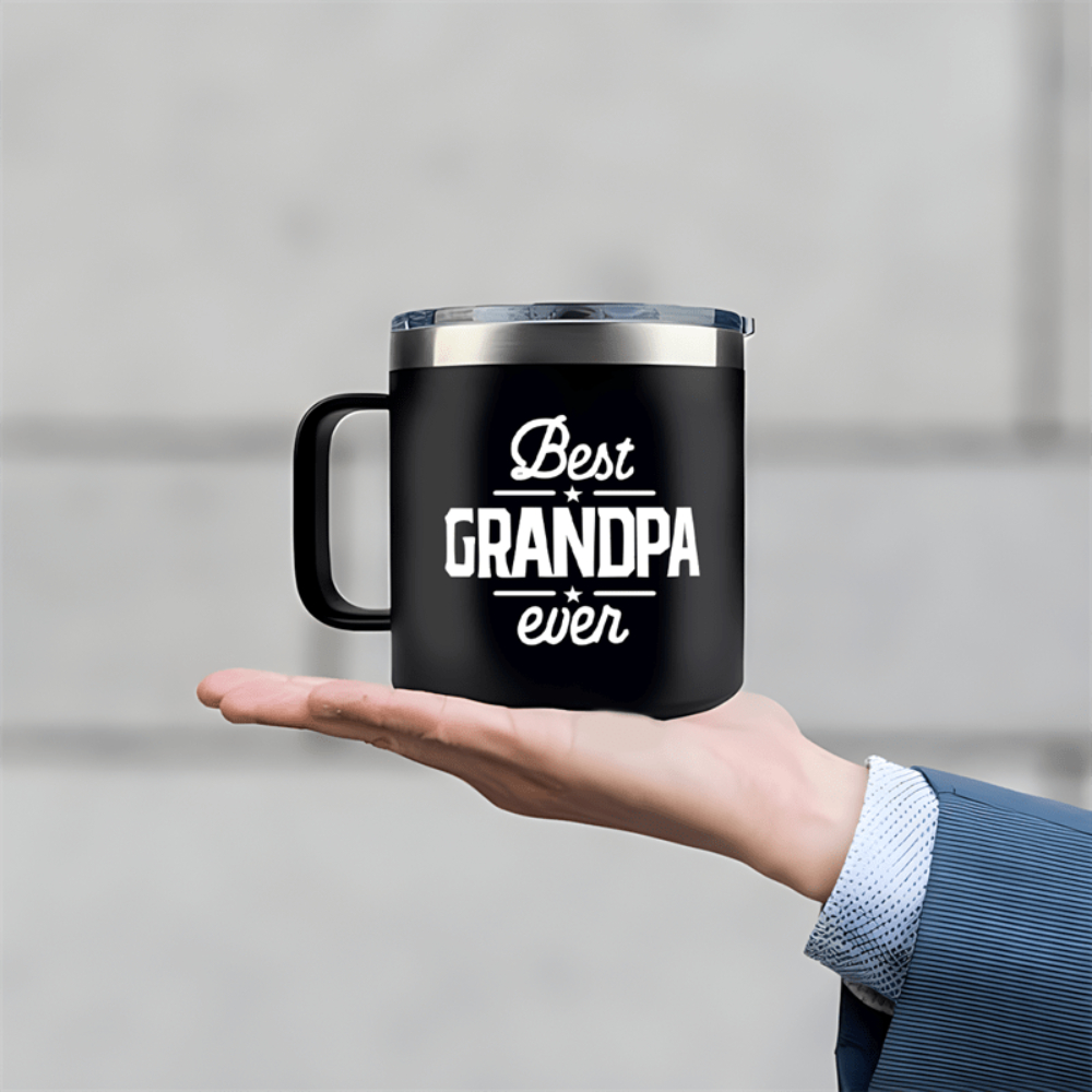 14oz Stainless Steel Insulated Travel Mug for Grandpa