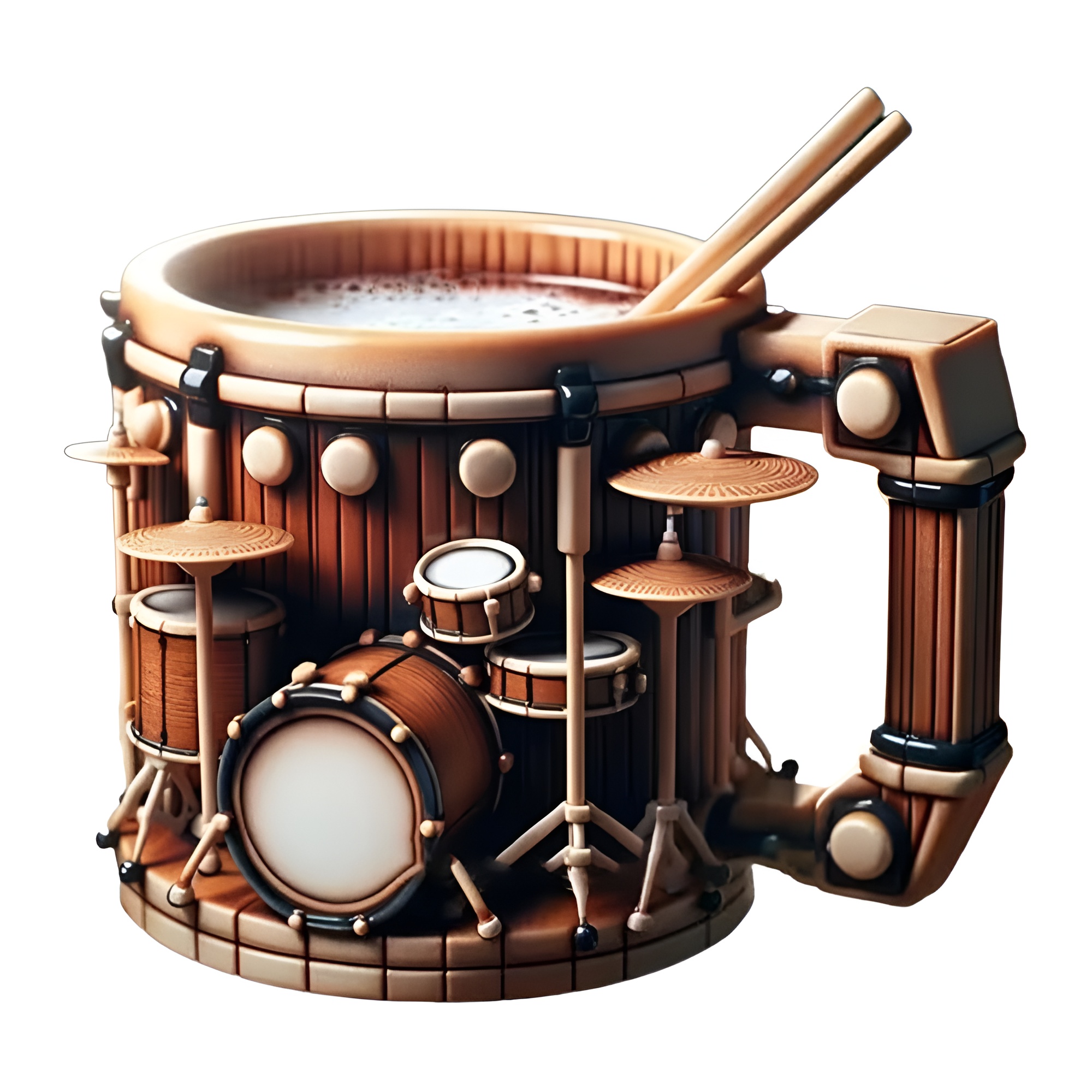 Novelty Musical Instrument Coffee Mug,Without Music Life Would B Flat Musician