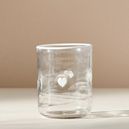 Embossed Glass Tumbler-Mineral Mug