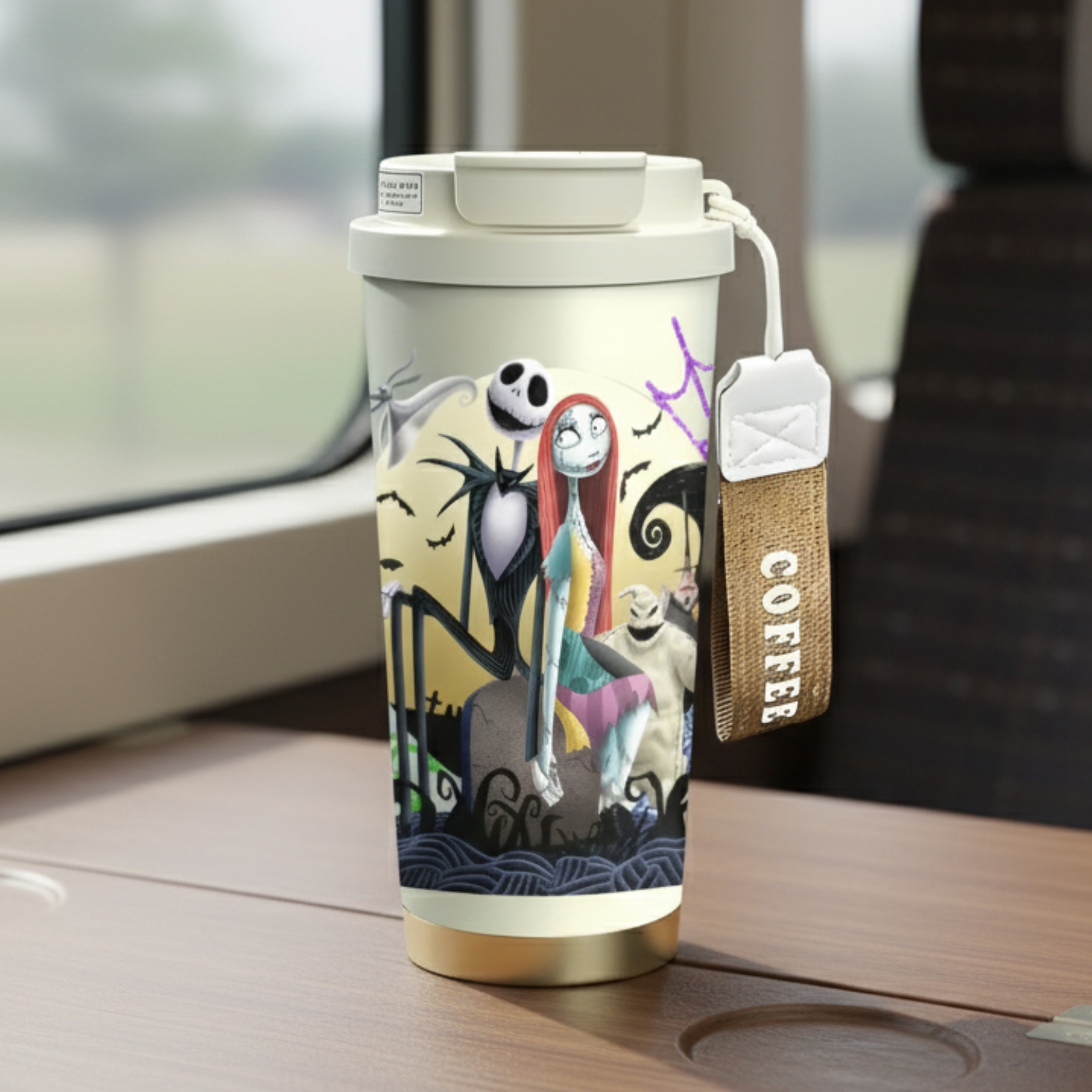 18 Oz Nightmare Before Christmas Tumbler With Lid 