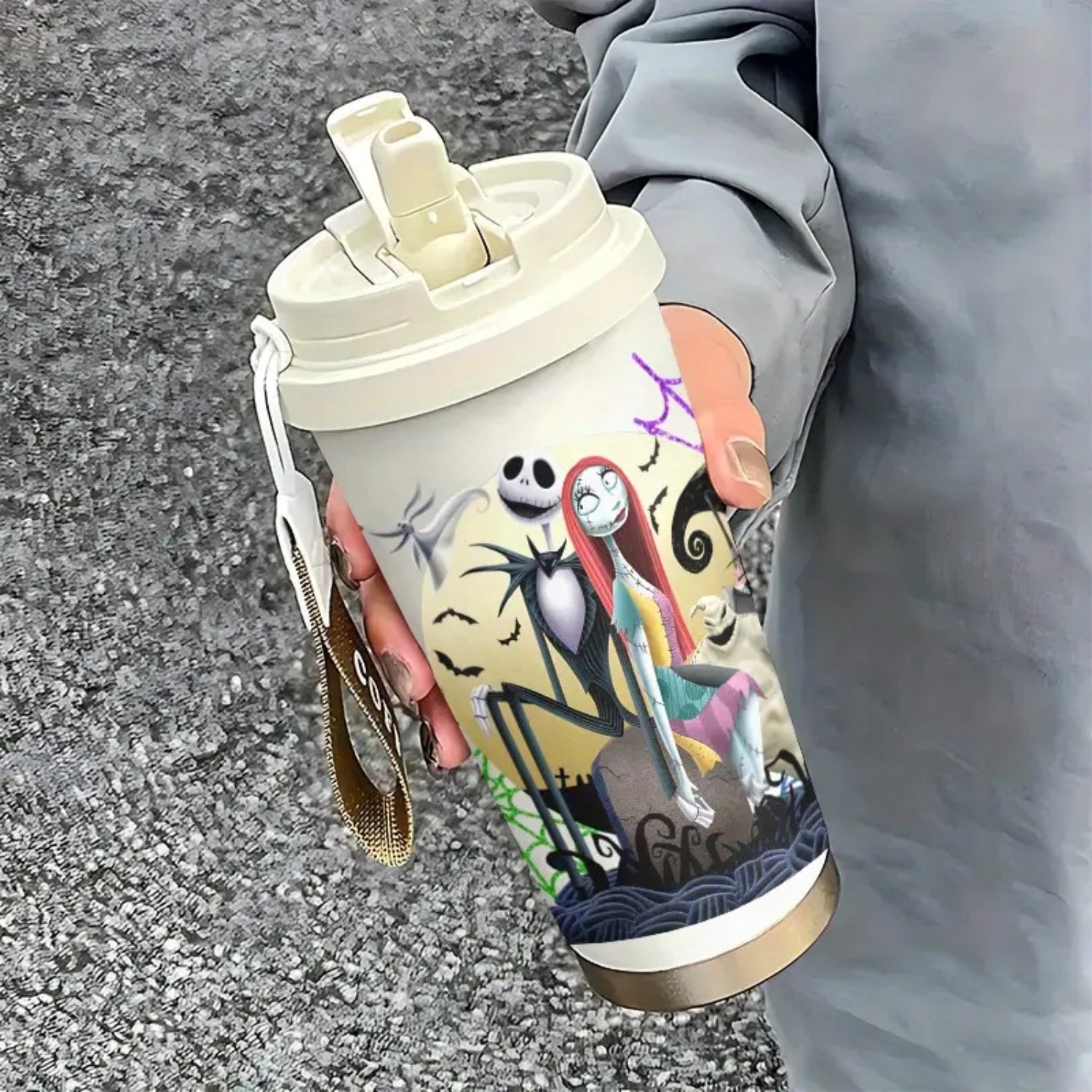 18 Oz Nightmare Before Christmas Tumbler With Lid 