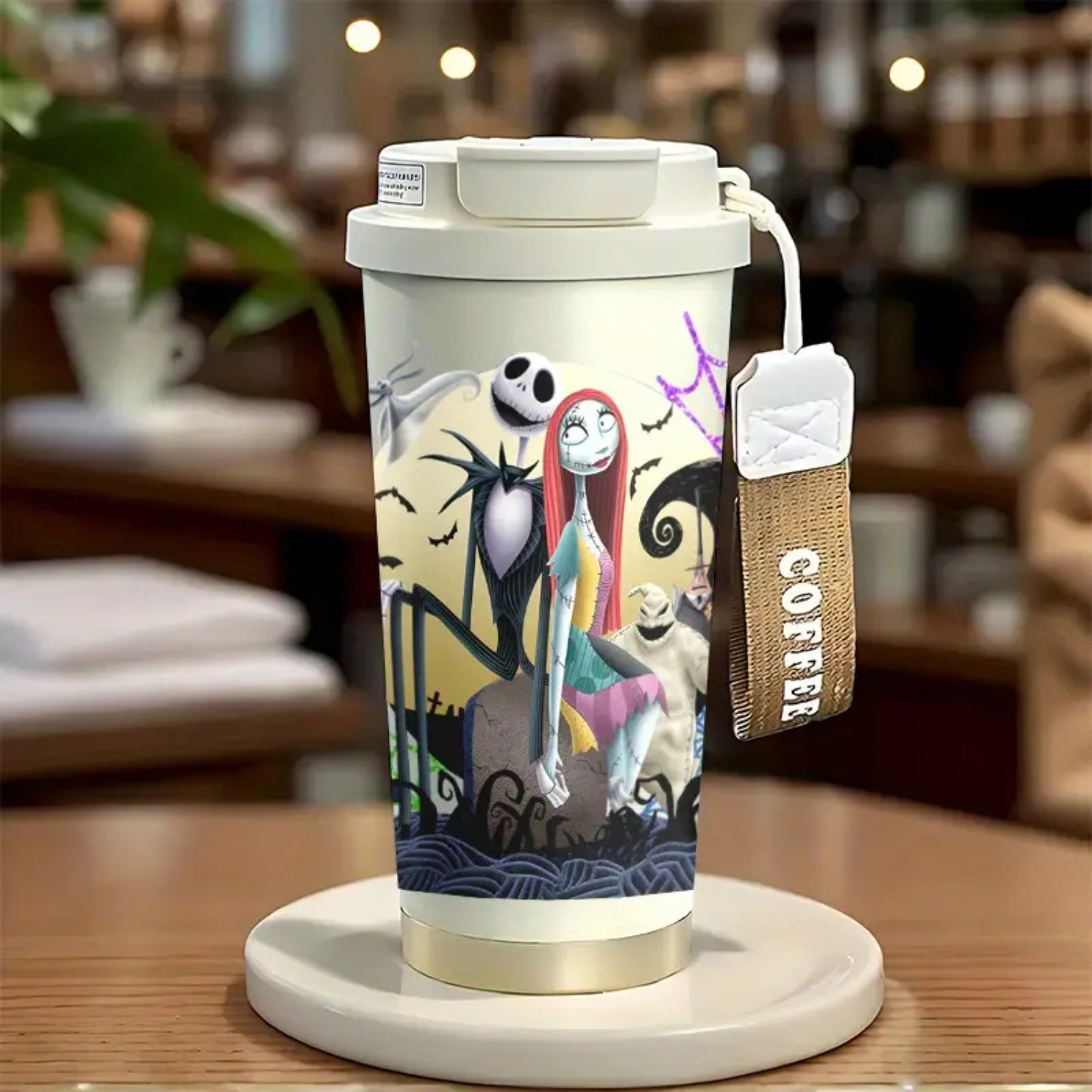 18 Oz Nightmare Before Christmas Tumbler With Lid 