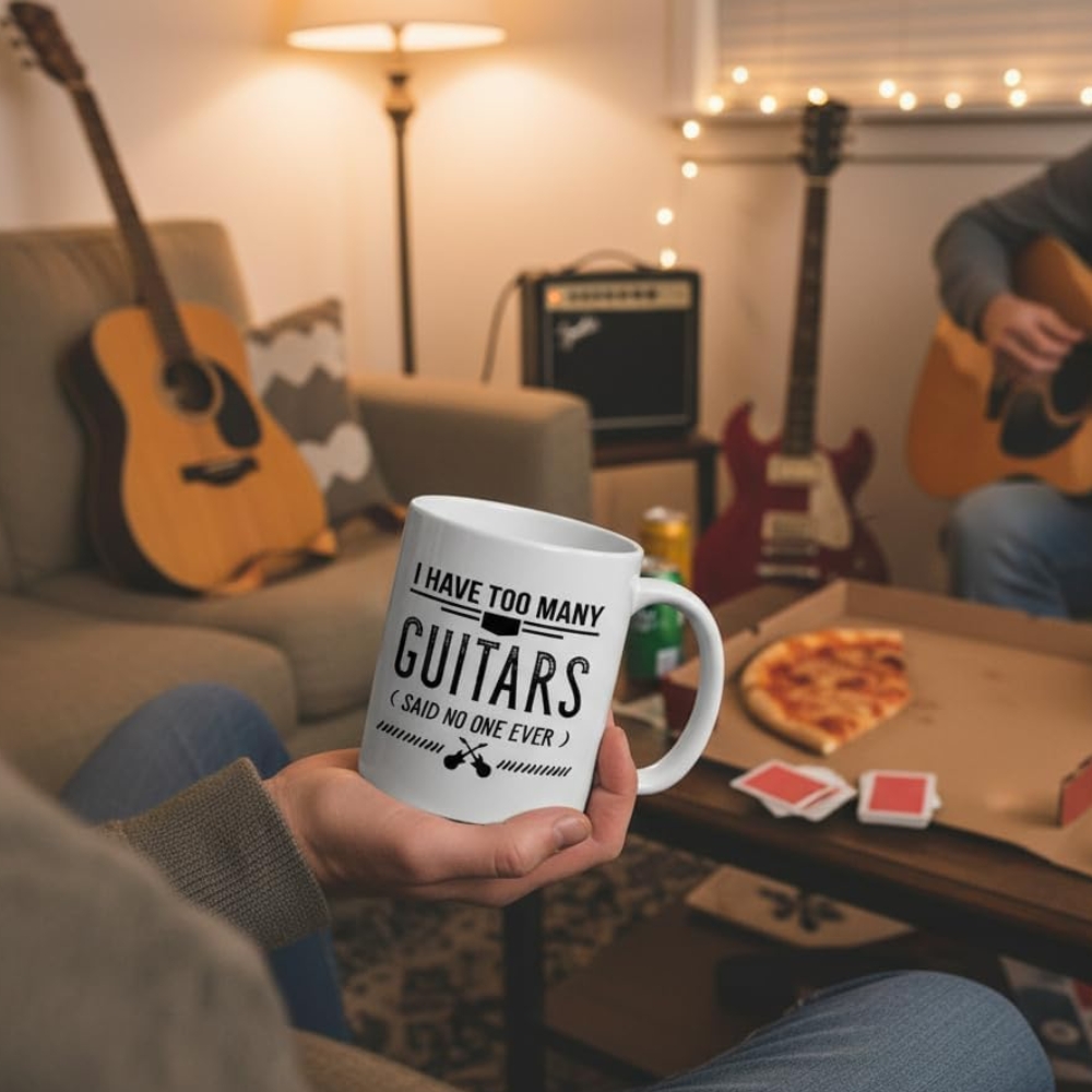 Casitika I Have Too Many Guitars Said No One Ever 11 oz Funny Coffee Mug