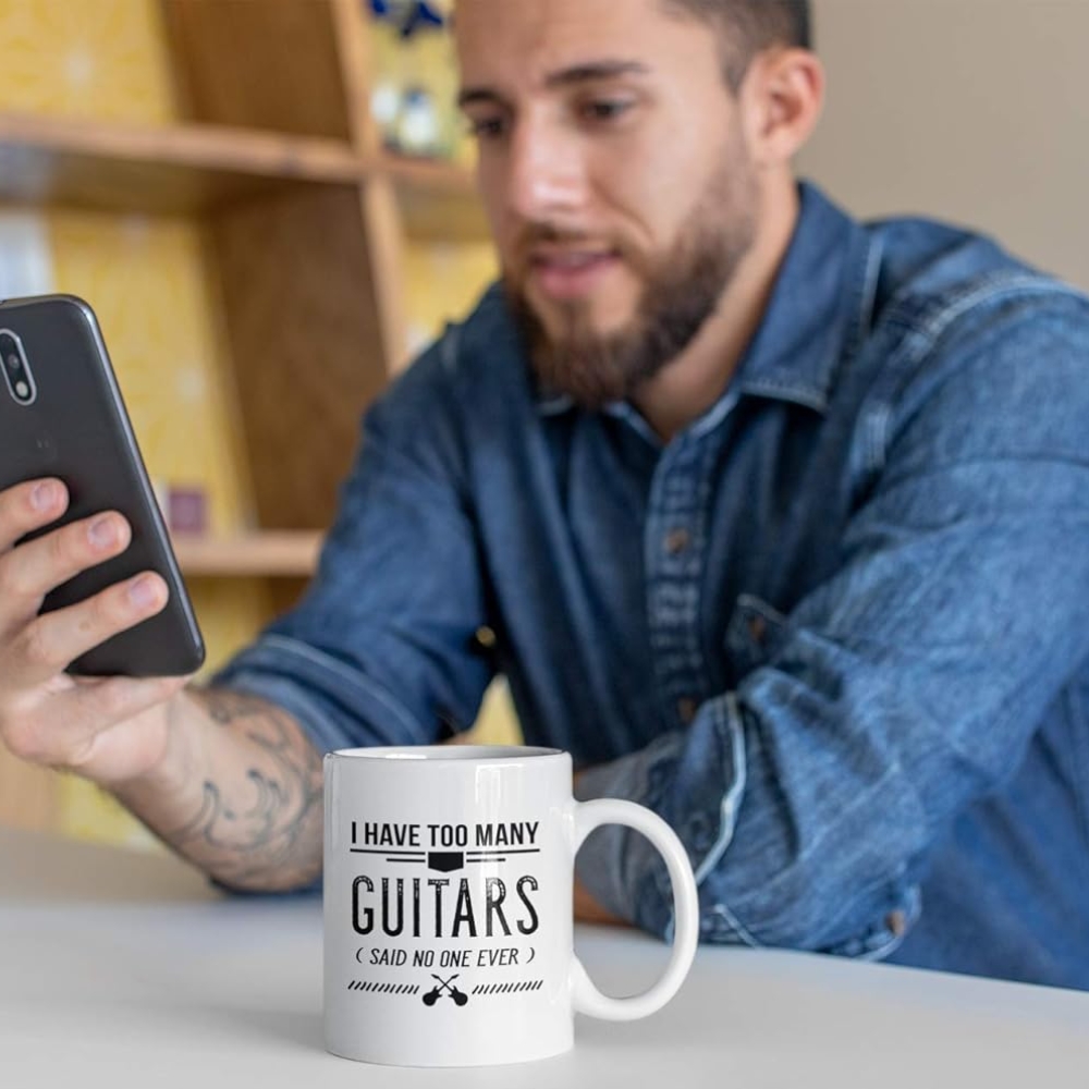 Casitika I Have Too Many Guitars Said No One Ever 11 oz Funny Coffee Mug