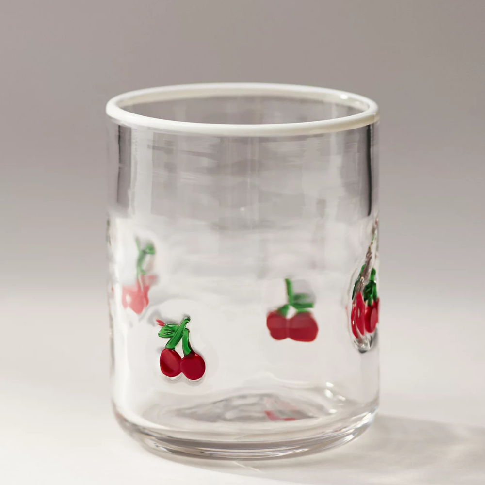 Embossed Glass Tumbler-Mineral Mug