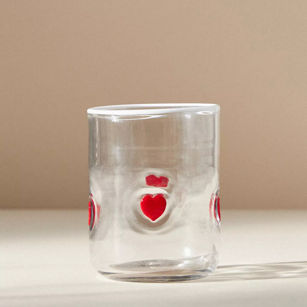 Embossed Glass Tumbler-Mineral Mug