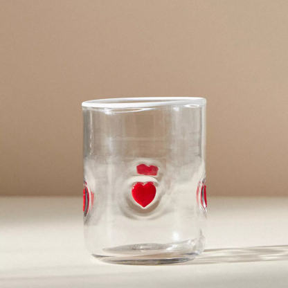 Embossed Glass Tumbler-Mineral Mug