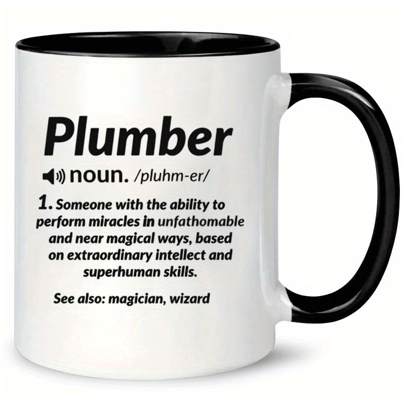 Magical Plumber Gift Ceramic Black Mug