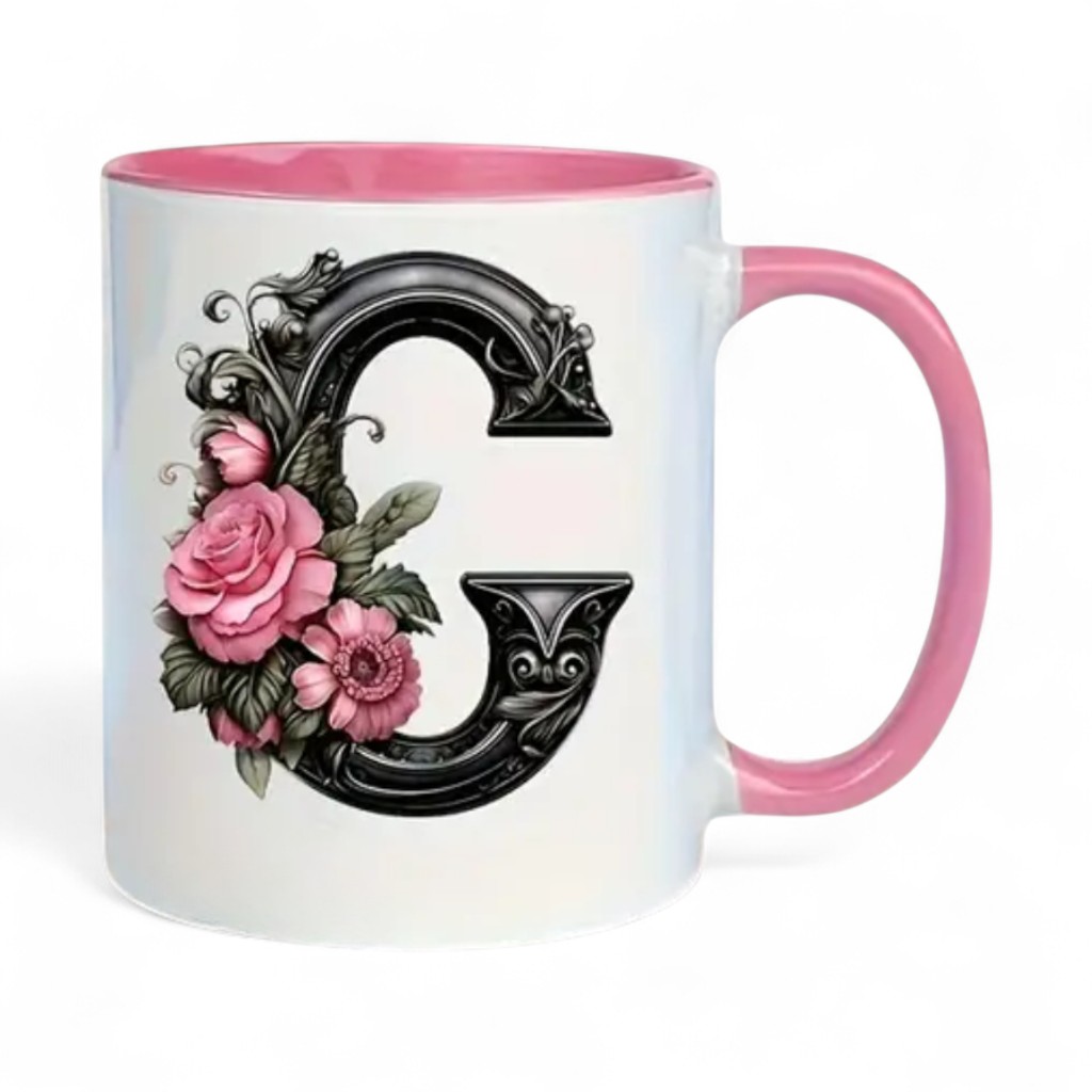 Alphabet Printed Ceramic Mug