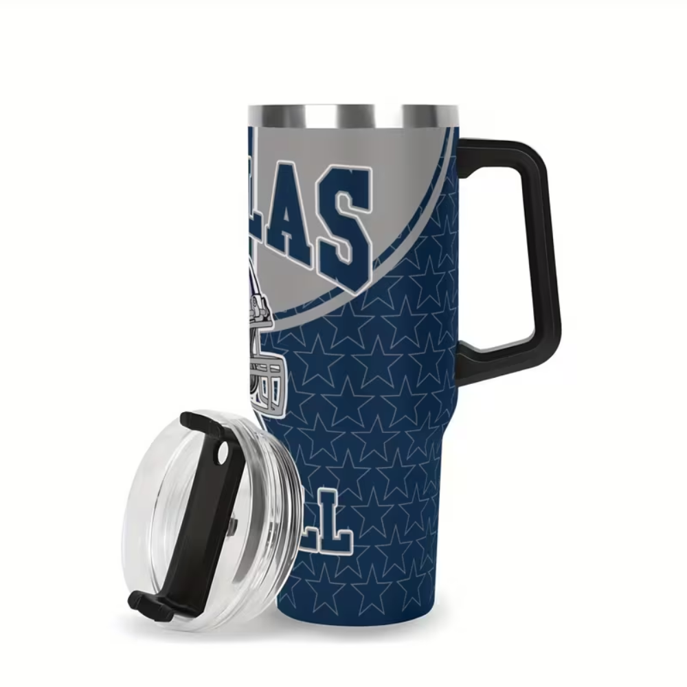 Dallas Football 40oz Stainless Steel Insulated Cup with Handle