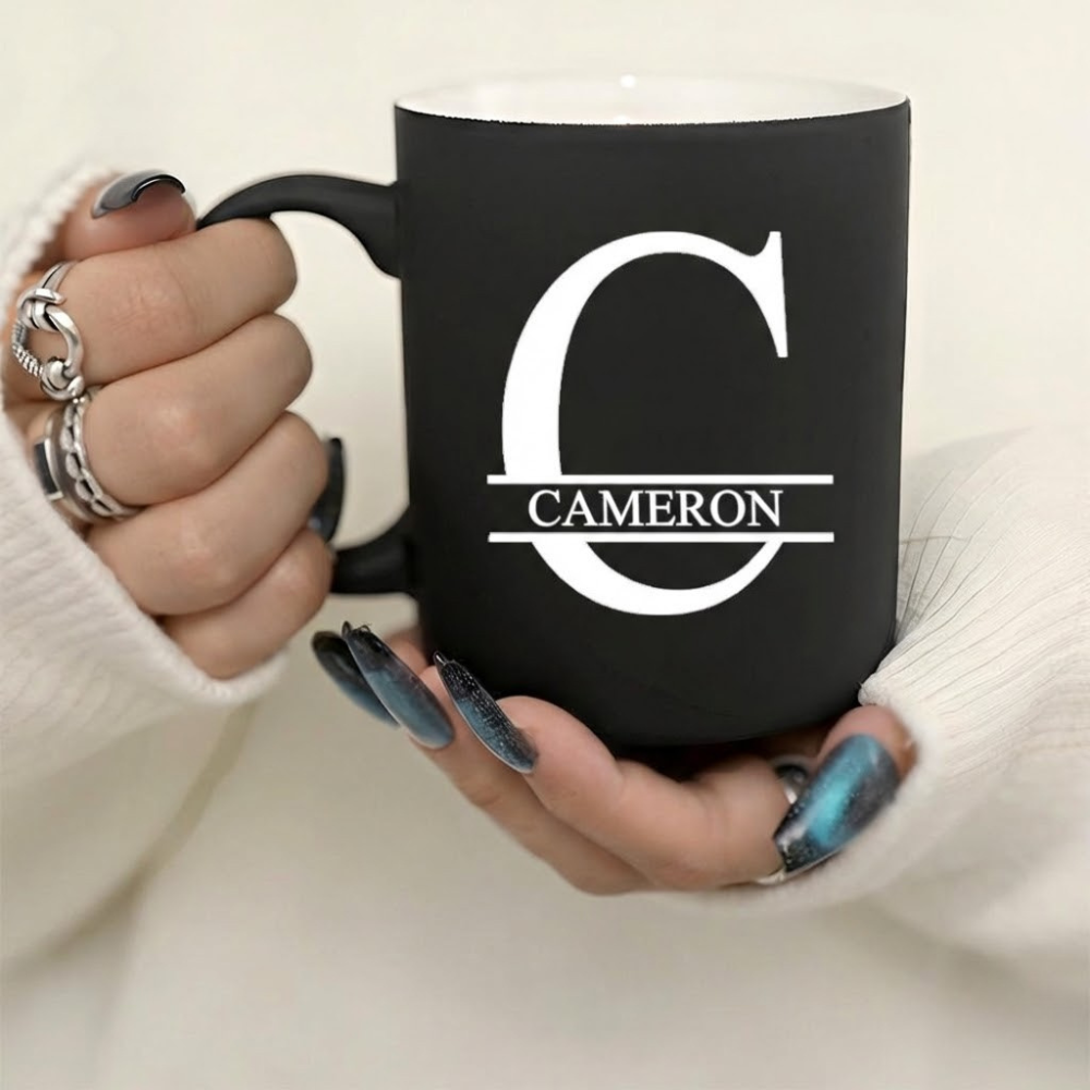 Personalized Letter Ceramic Mug Custom Design