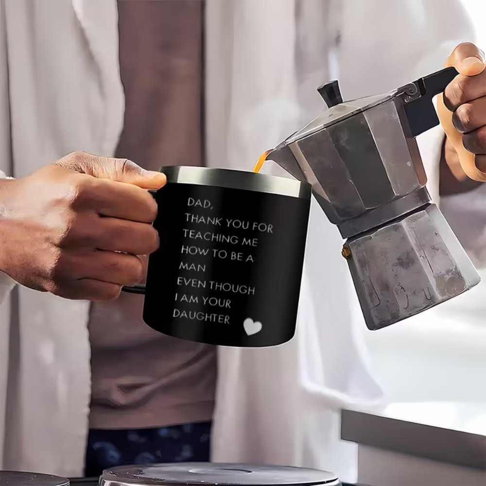 14 oz Stainless Steel Dad Coffee Mug