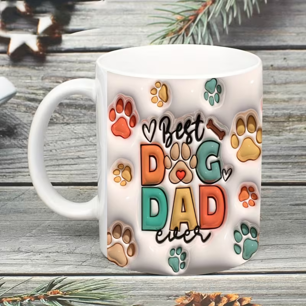 Dog Father Ceramic Coffee Mug for Dad Drinkware 1pc