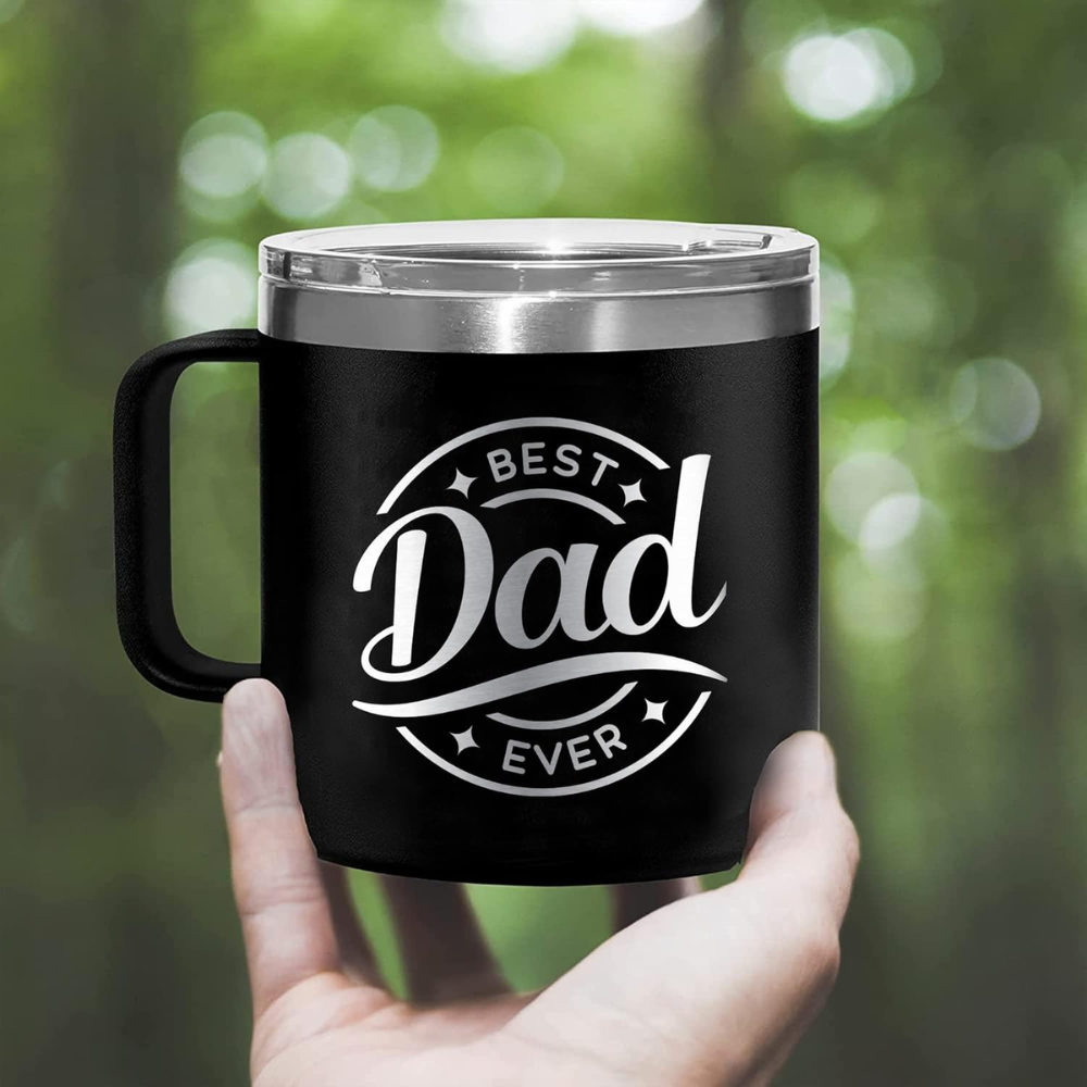 14 oz Stainless Steel Dad Tumbler Mug with Lid Drinkware