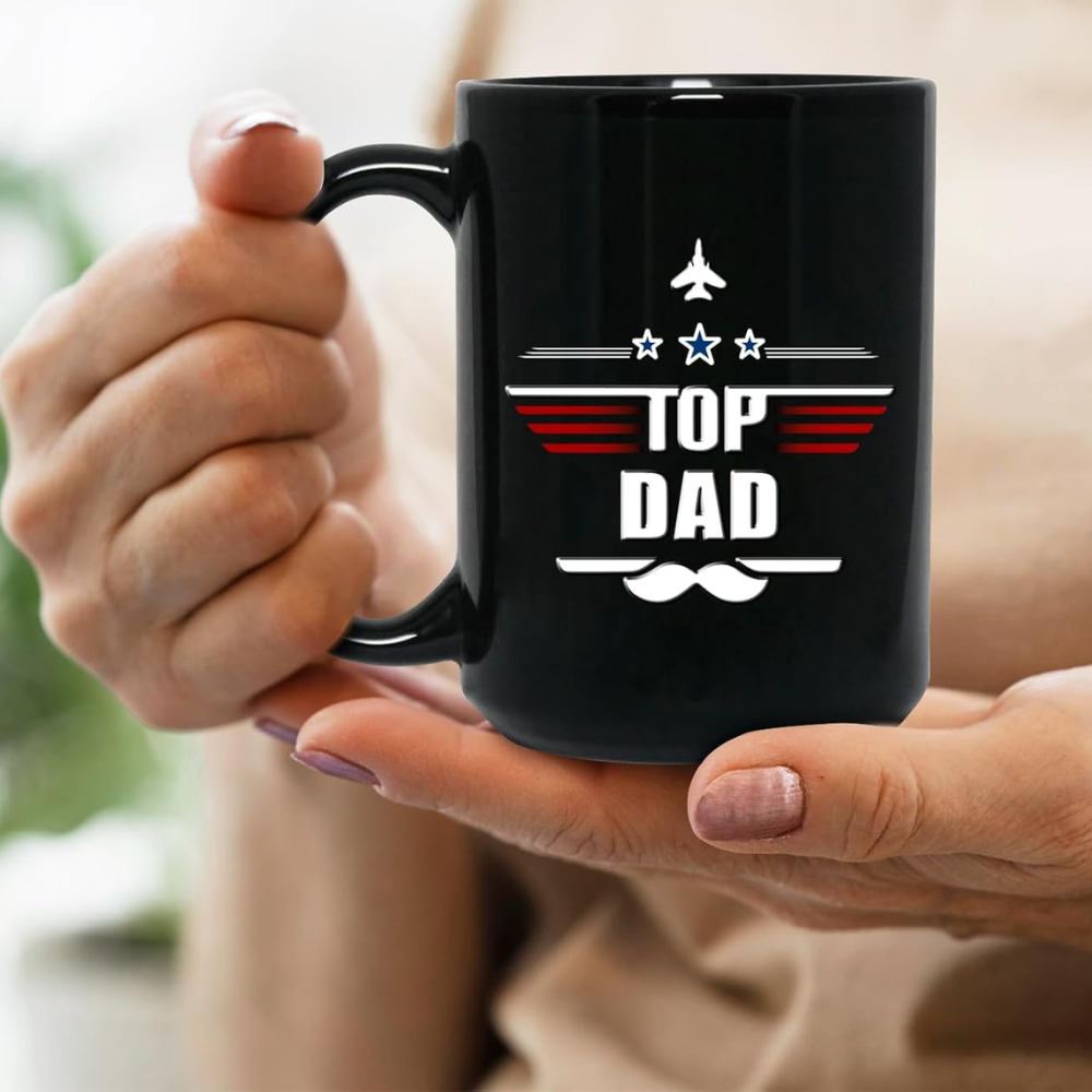 15 oz Ceramic Top Dad Coffee Mug Novelty Drinkware