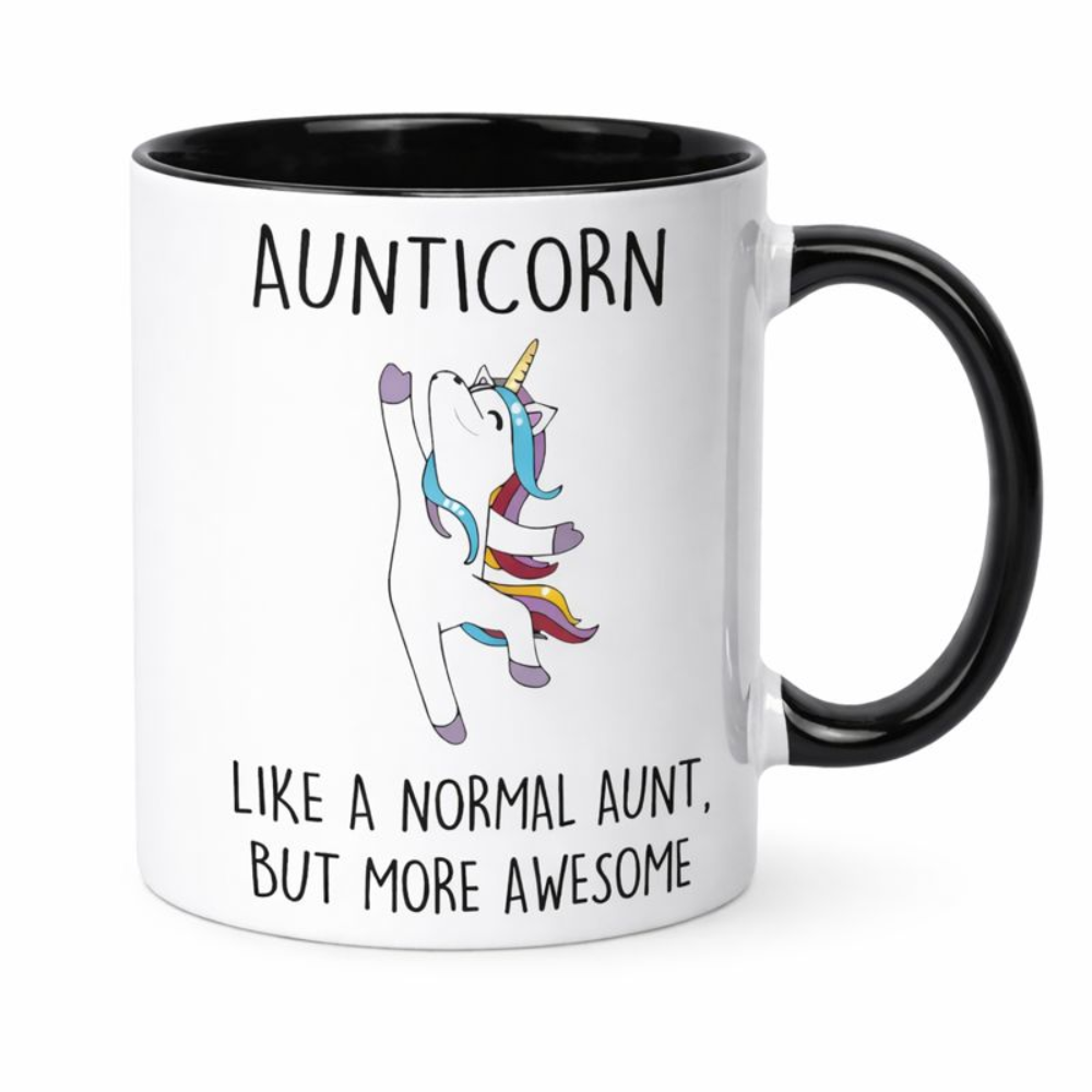 11 oz Ceramic Aunticorn Unicorn Coffee Mug Fun Gift Drinkware 1pc
