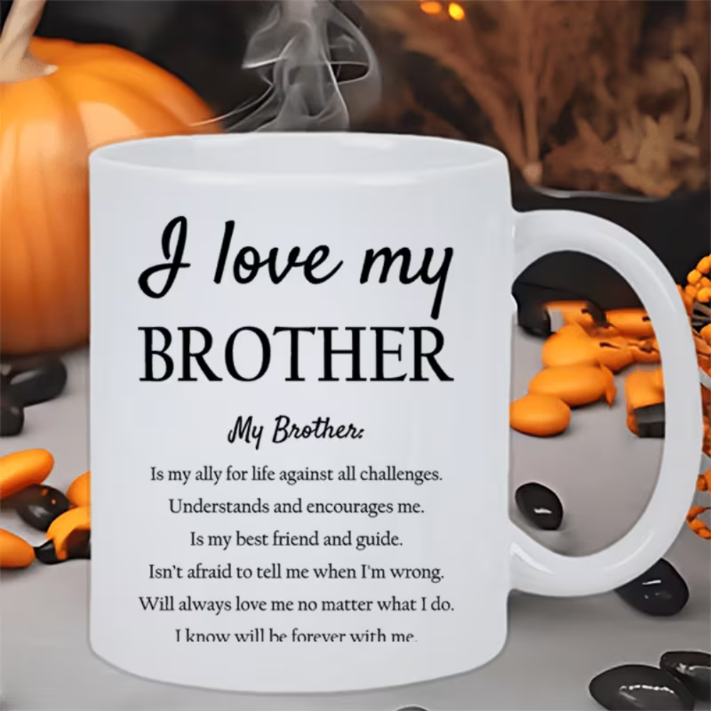 1pc 11oz Ceramic Coffee Mug for Brother