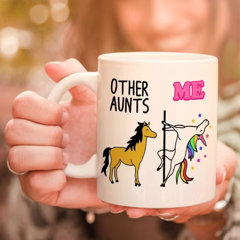 11 oz Ceramic Unicorn Other Aunts Coffee Mug Gift Drinkware 1pc