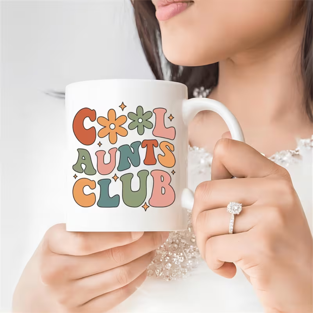11 oz Ceramic Cool Aunts Club Coffee Mug Aunt Drinkware
