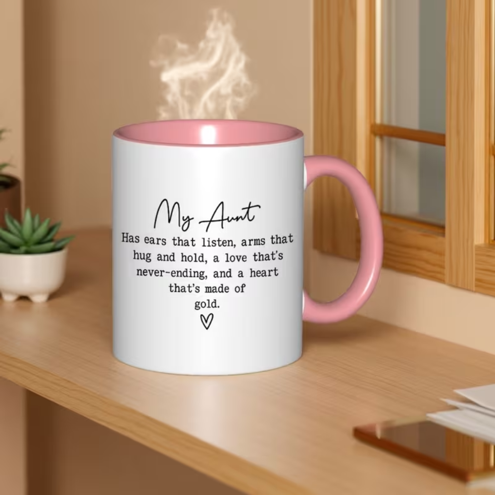 11 oz Ceramic Cherished Auntie Coffee Mug Sentimental Drinkware