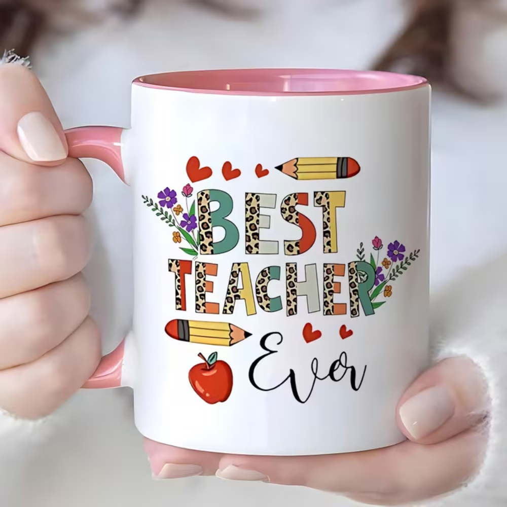 1pc, 11oz Teacher Gifts, Best Teacher Ever Coffee Mug
