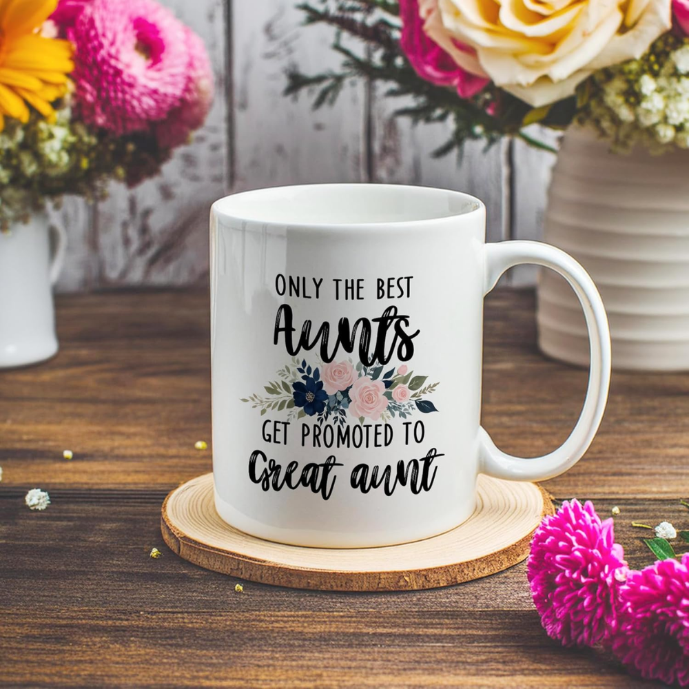 Ceramic Promoted to Great Aunt Coffee Mug Novelty Drinkware