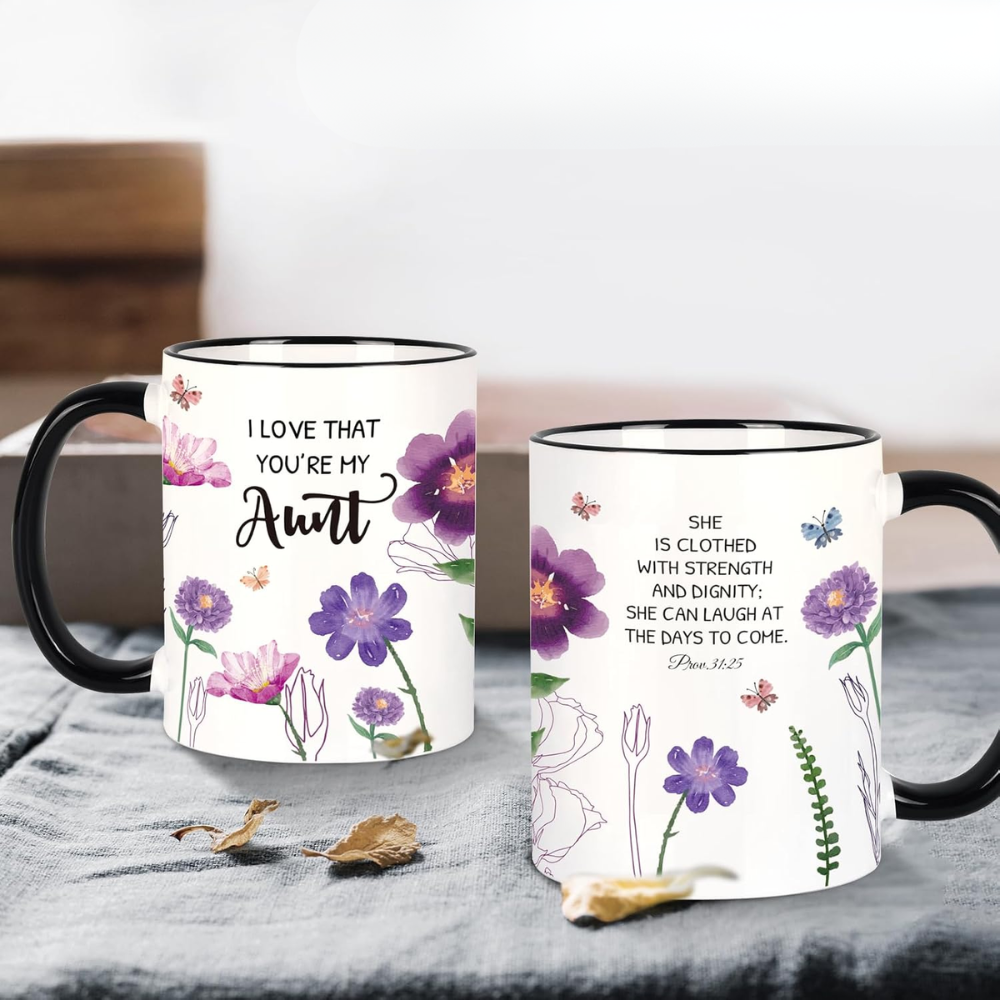 11 oz Ceramic Inspirational Aunt Coffee Mug Drinkware