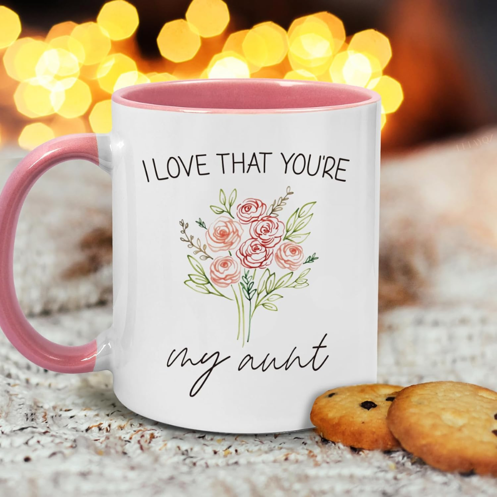 11 oz Ceramic I Love That Youre My Aunt Coffee Mug Gift Drinkware