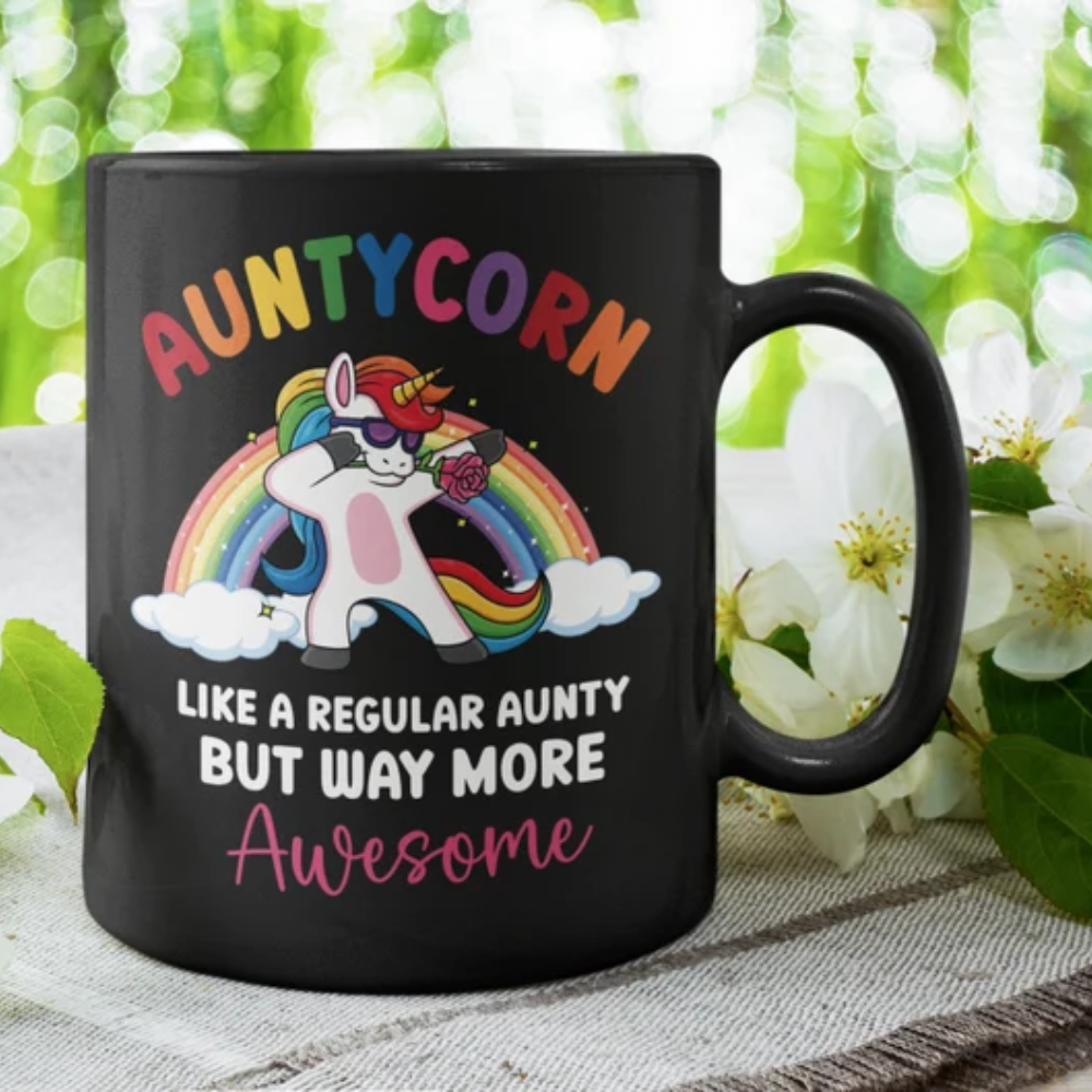 Aunt Gift, Auntycorn Mug, Aunticorn Gift, Best Aunt Mug, New Aunt Gift, Like a Regular Aunt but way Cooler, Gift for Aunt, Cute Aunt Cup