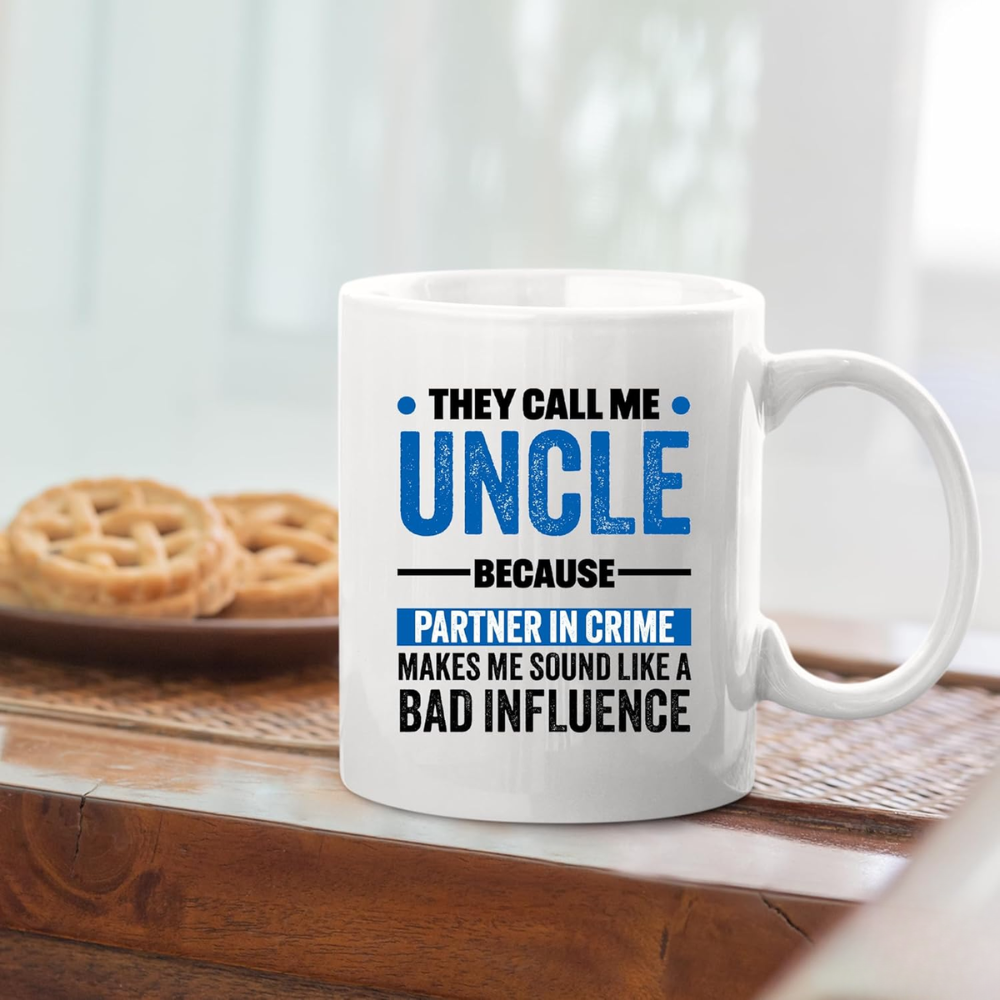 11 oz Ceramic Uncle Partner in Crime Coffee Mug Novelty Drinkware