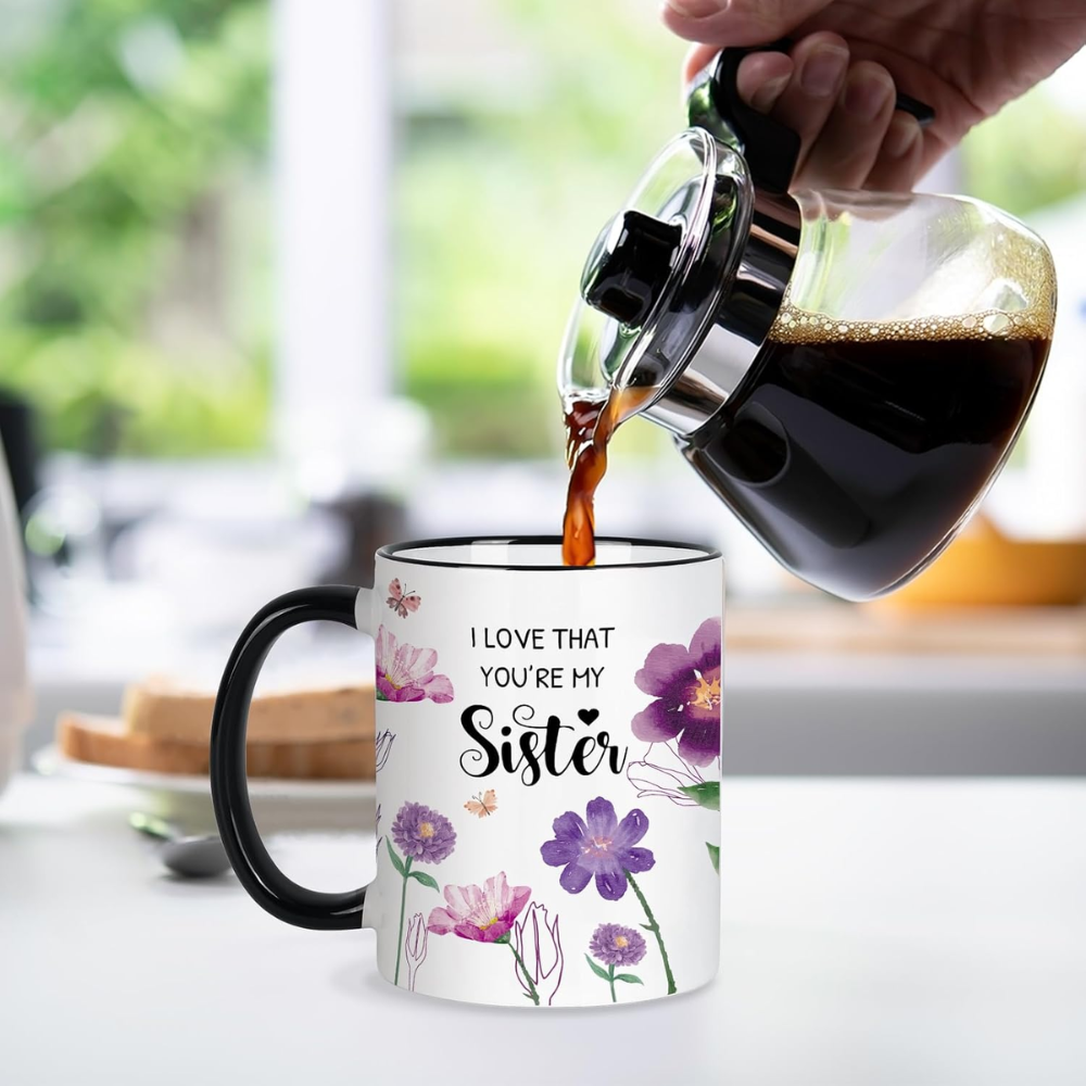 Sister Coffee Mug 11 Oz Sisters Valentines Day, Birthday Gift from Sisters Christian Gifts for Women