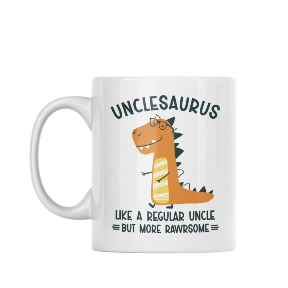 Ceramic Unclesaurus Dinosaur Coffee Mug Funny Uncle Drinkware