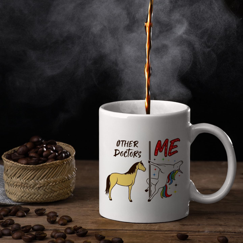 Ceramic Funny Doctor Unicorn Coffee Mug Novelty Drinkware