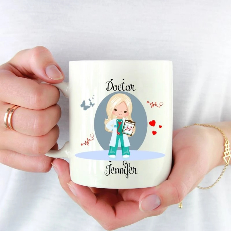 Female Doctor Coffee Mug Personalized-Personalized Doctor Gift-Medical School