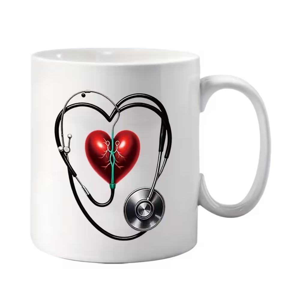 [Copy]Ceramic Medical Theme Coffee Mug Doctor Nurse Pattern Drinkware