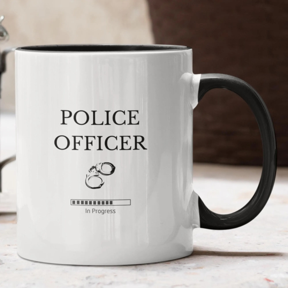 Police Officer Mug, Funny Future Police Officer Gift, Police Officer In Progress Mug