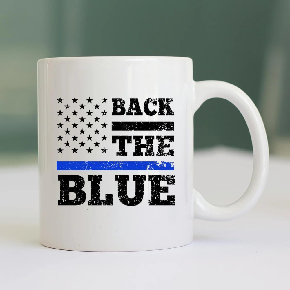 11 oz Ceramic Police Officer Appreciation Flag Coffee Mug Law Enforcement Drinkware