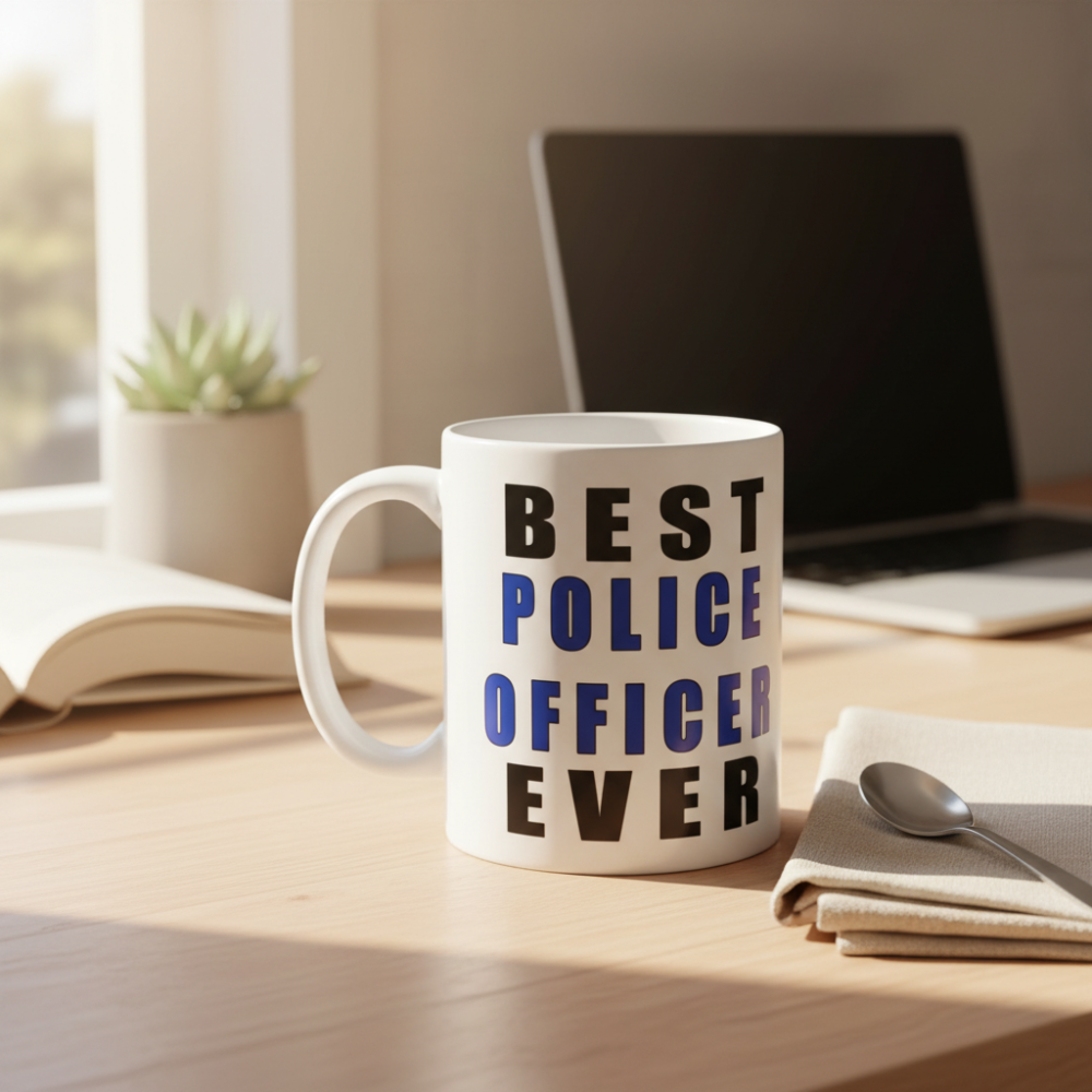 Ceramic Best Police Officer Ever Coffee Mug Law Enforcement Drinkware