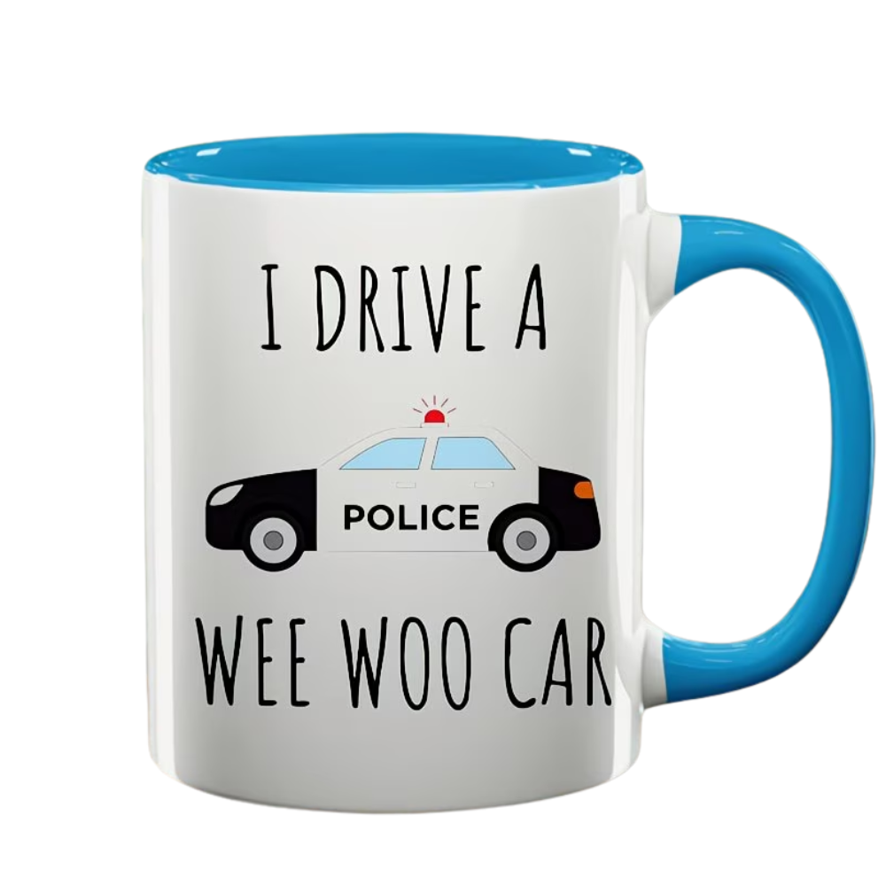 Funny Police Mug, Police Mug, Siren Car Mug